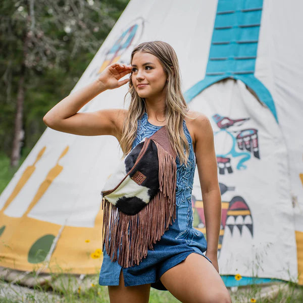 STS Ranchwear Indie Cowhide Fringe Hildy Belt Bag