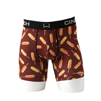 Cinch Corndog 6" Boxer Brief in Burgundy