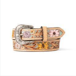 Ariat Girls Sunflower Daisy Hand Tooled Western Belt