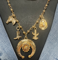 West & Co. 16" & 18" Gold Layered Charm Necklace