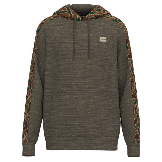 Hooey Men's "Canyon" Duke Camo Pattern Hoodie in Shitake Brown