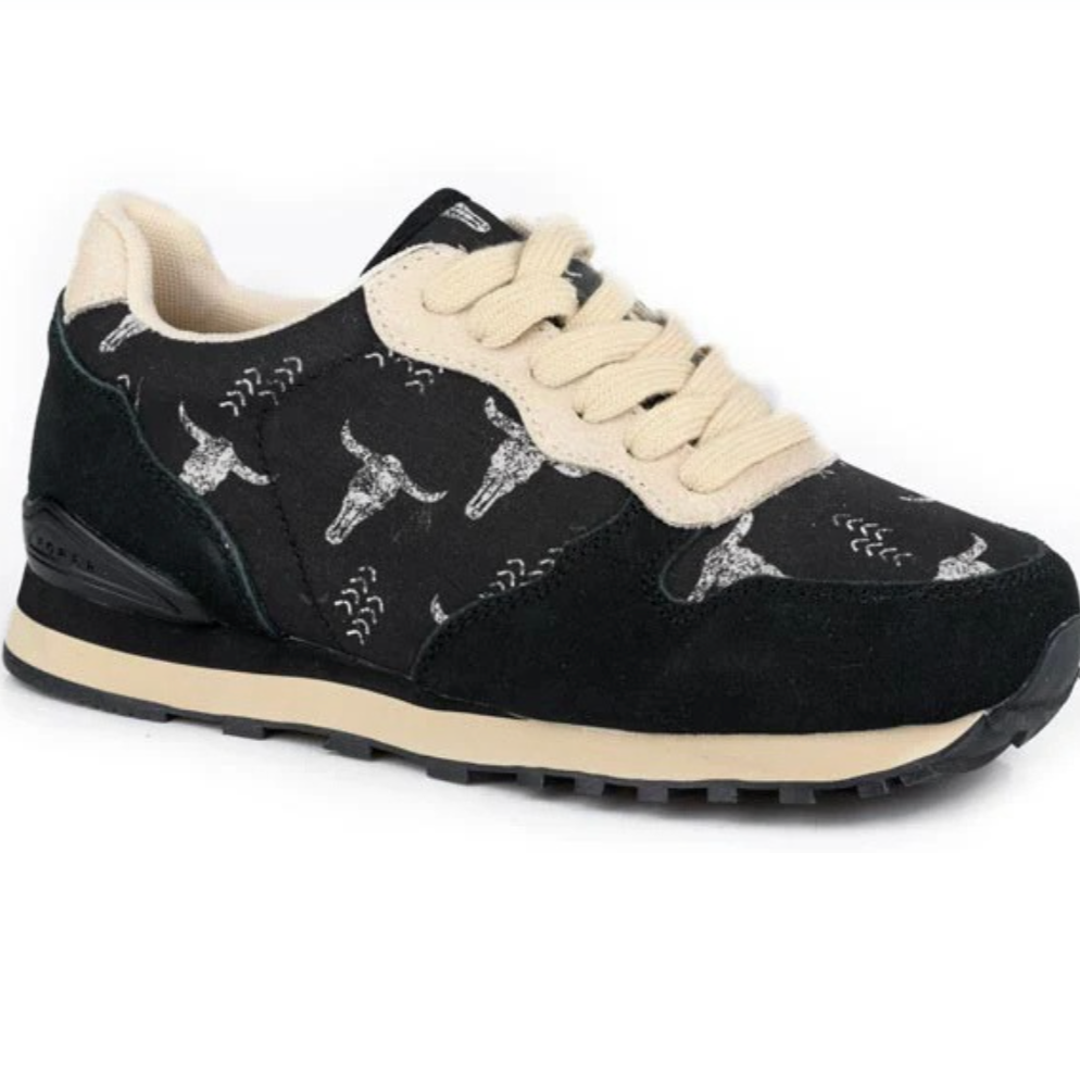 Roper Women's Giddyup Retro Lace Up Jogger in Black