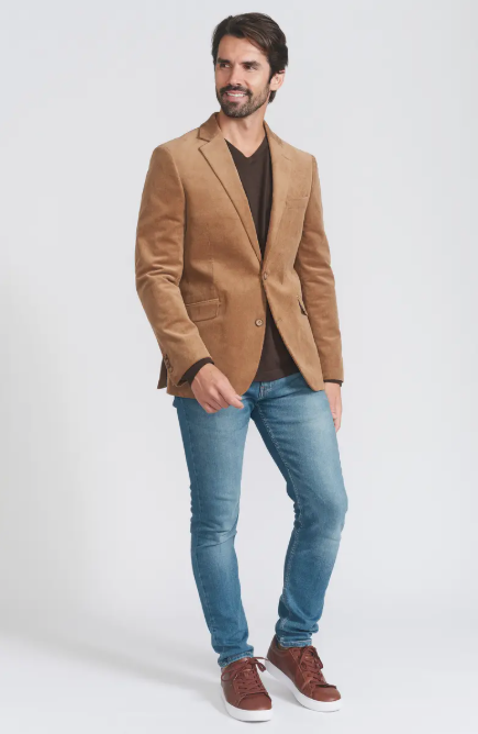 Savile Row Co. Men's Mayfair Corduroy Sport Jacket in Tan