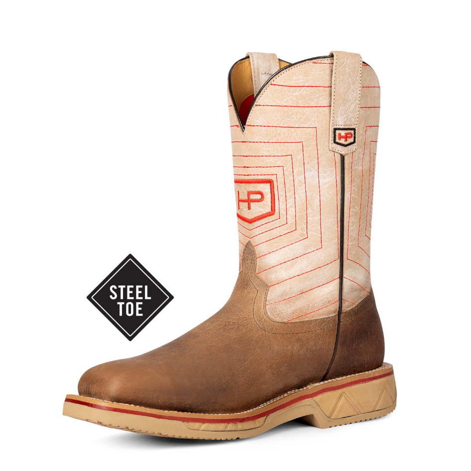 Horse Power Men's HypeBeast Steel Toe Work Boot in Distressed Bison