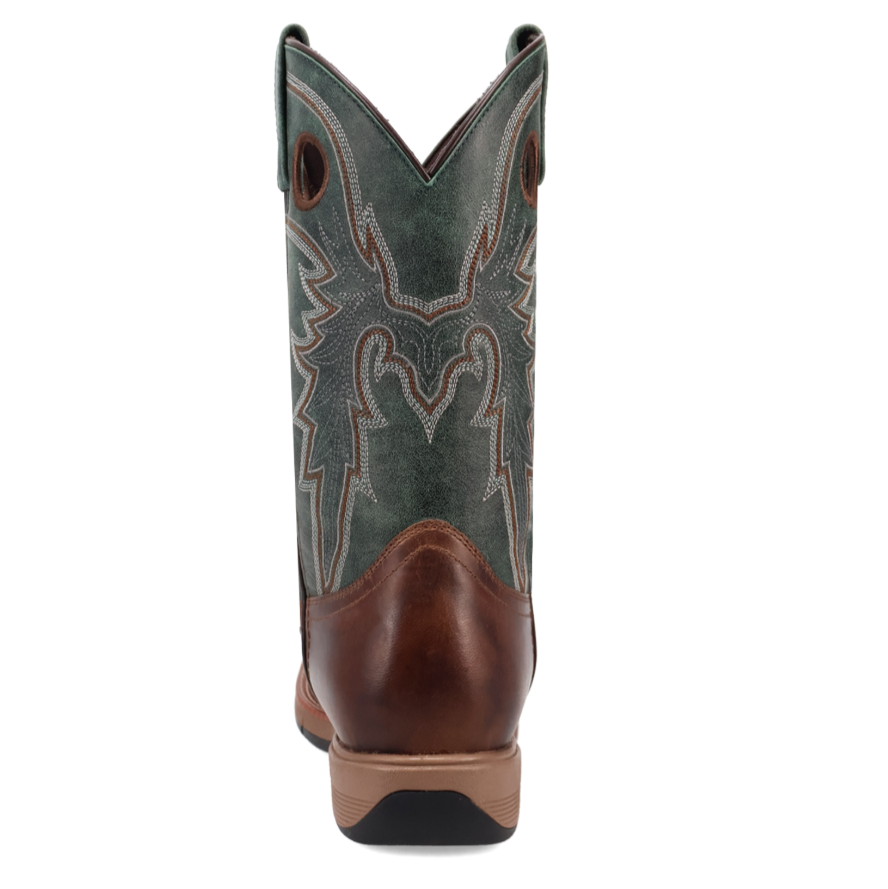 Laredo Men's Alloy Western Boot in Tan & Green