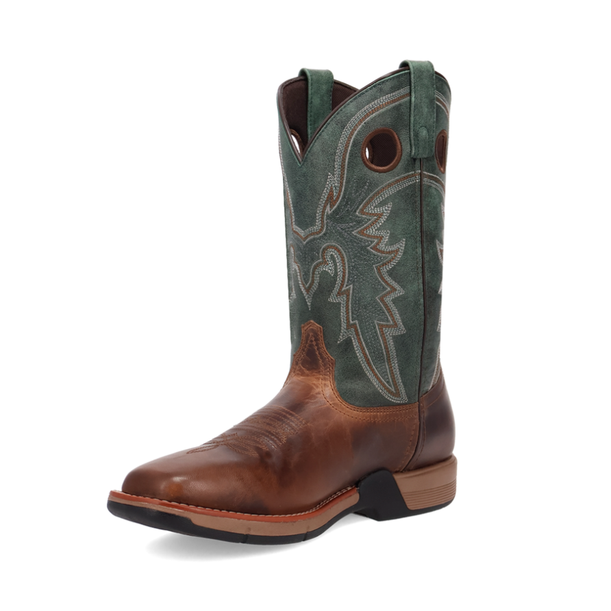Laredo Men's Alloy Western Boot in Tan & Green