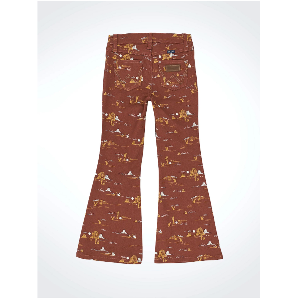 Wrangler Youth Girl's Print Flare Jeans in Mila