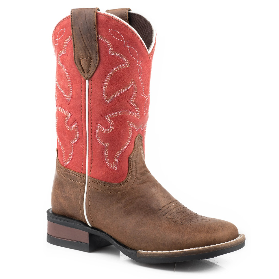 Roper Boy's Monterey Boot in Dark Tan