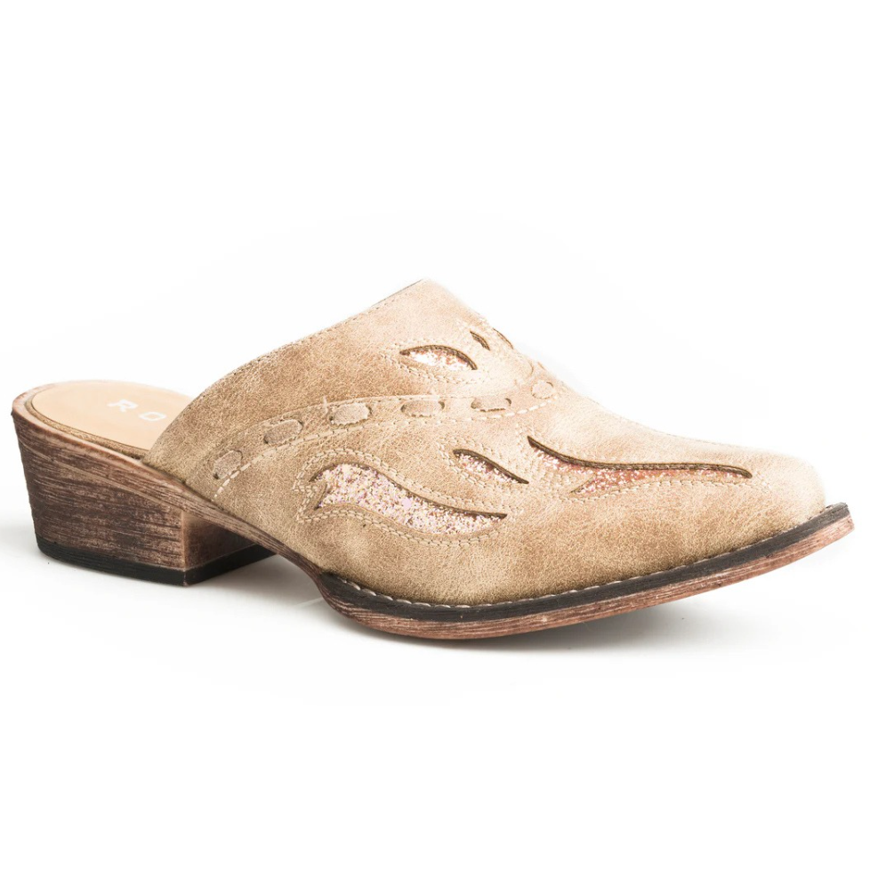 Roper Women's Beth Snip Toe Mule in Tan