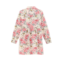 Wrangler Girl's L/S Printed Western Snap Dress in Floral White