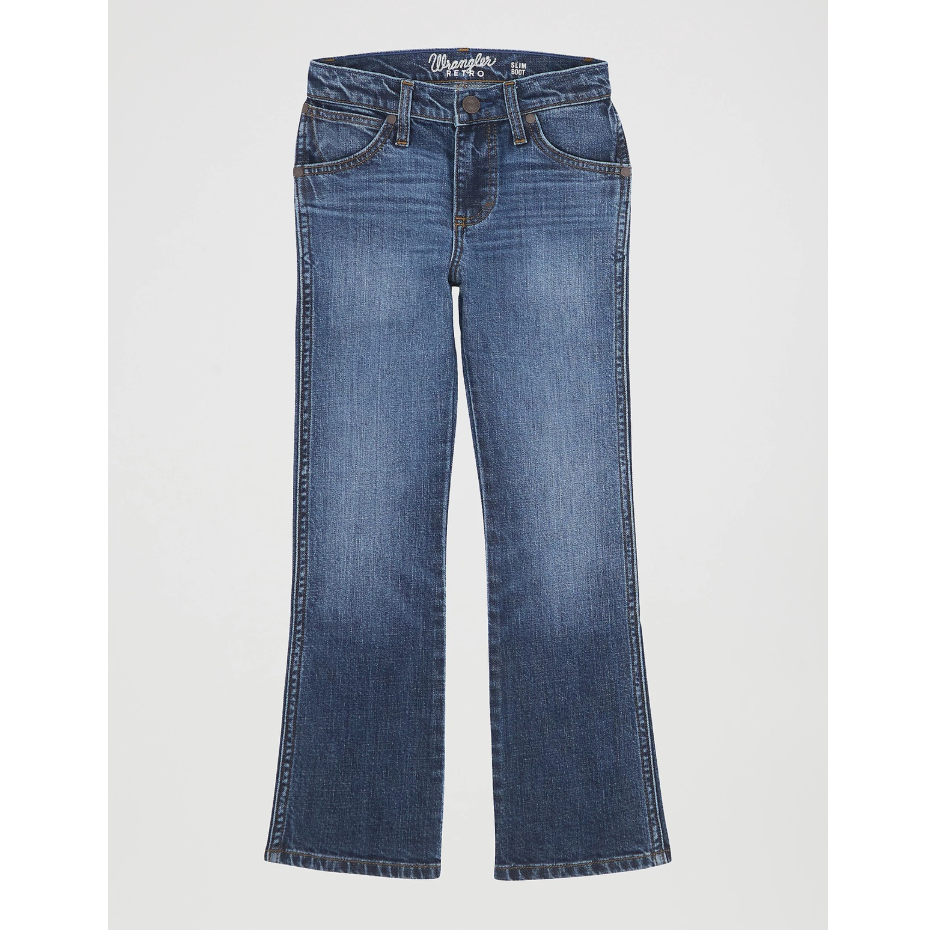 Wrangler Retro Youth Boy's Slim Boot Jean in Moore