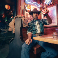 Sendero Provisions Co. Men's L/S The Wyatt Pearl Snap Serape Shirt in Oasis