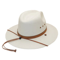 Stetson Los Alamos Straw Flat Brim Hat in Natural