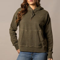 Kimes Ranch Women's Tess Western Hoodie in Dark Olive