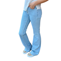 Kimes Ranch Women's Crystal Bareback Stripe Denim High Rise Trouser Jean