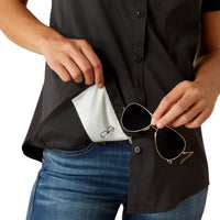 Ariat Women's VentTEK S/S Western Button Down Shirt in Black