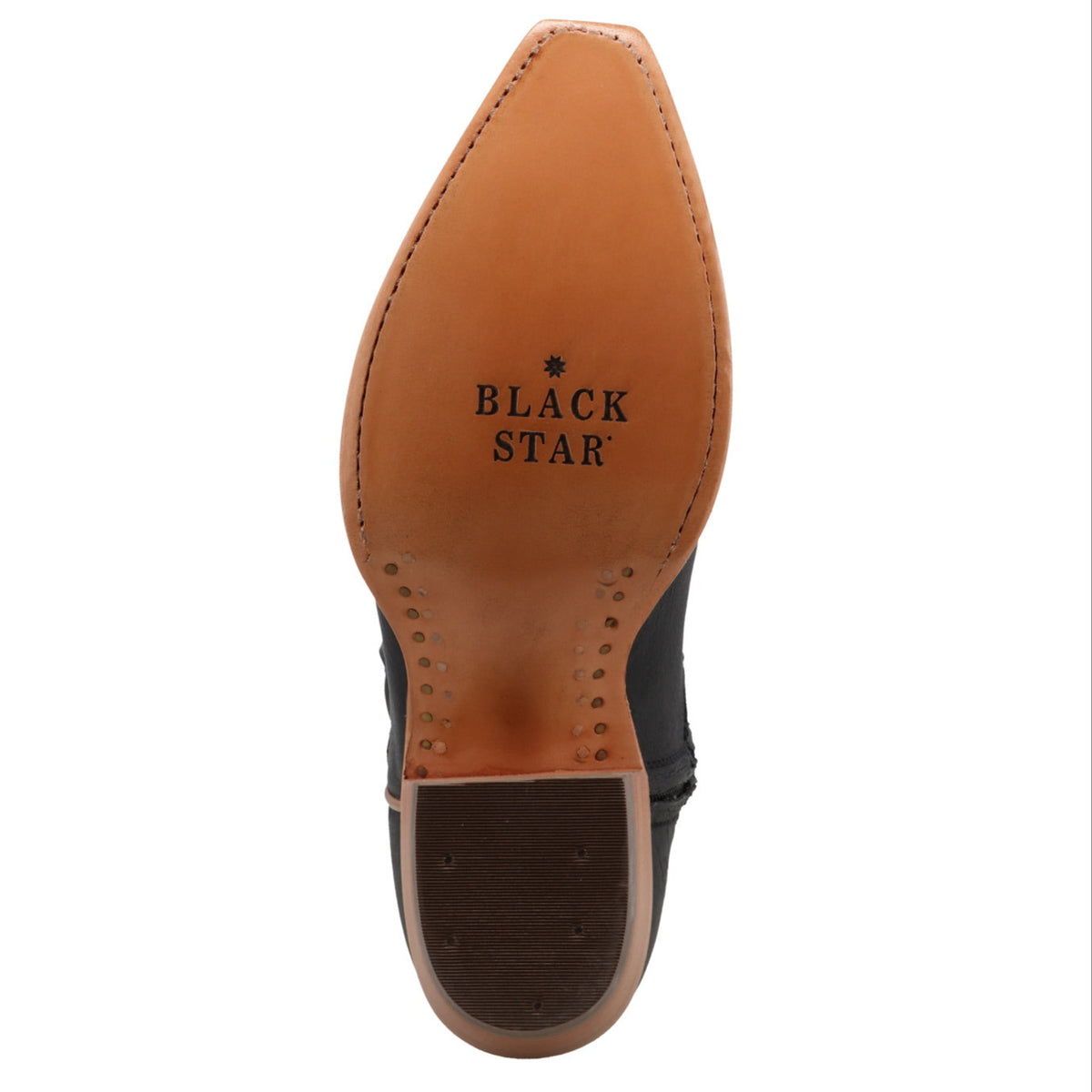 Black Star Women's 17" Snip Toe Boot in Midnight and Copper