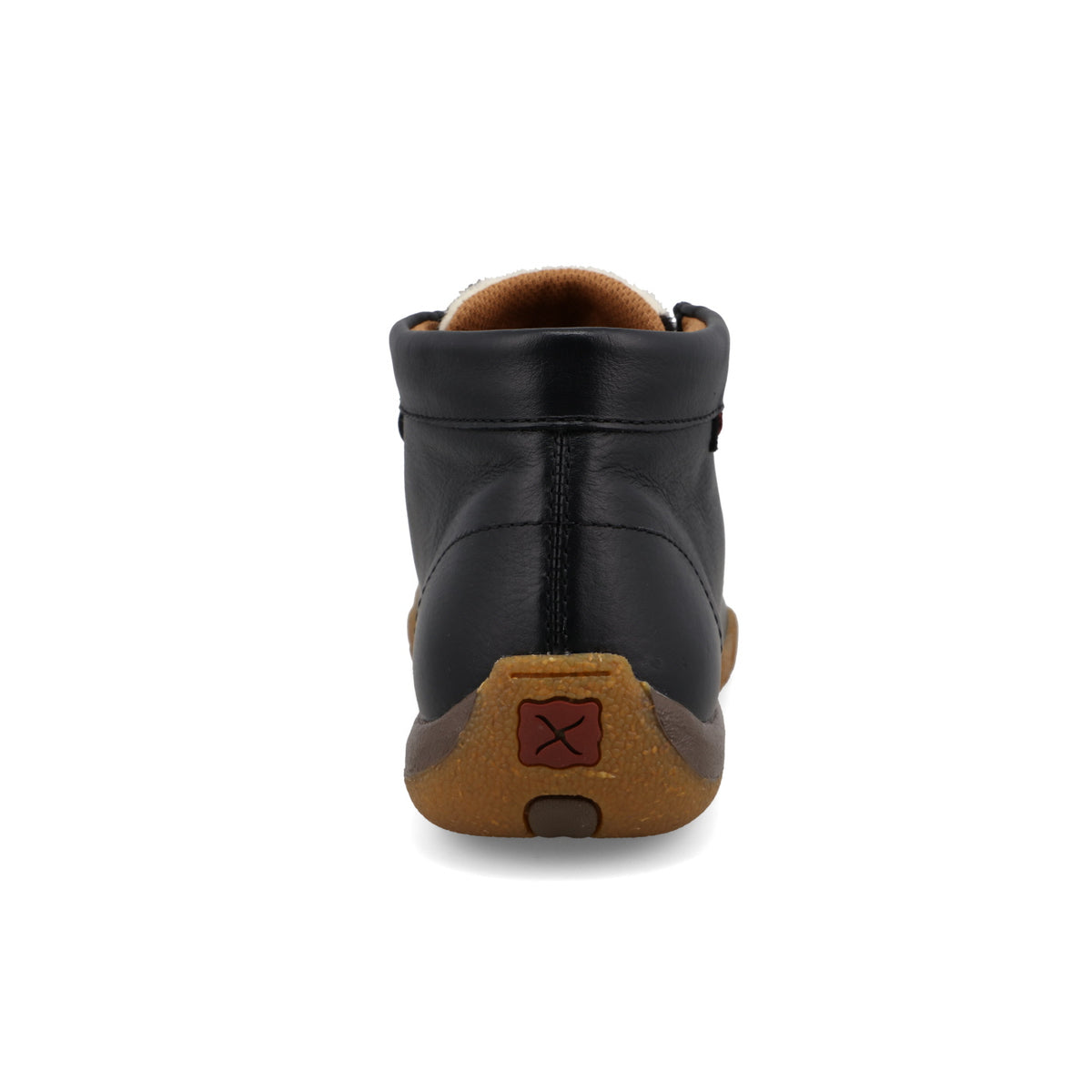 Twisted X Women's Chukka Driving Moc in Black & White Cowhide and Black