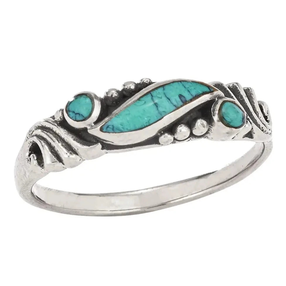 New Wave Turquoise Sterling Silver Ring