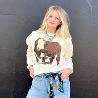 Women's Hereford Cropped Sweater in Cream