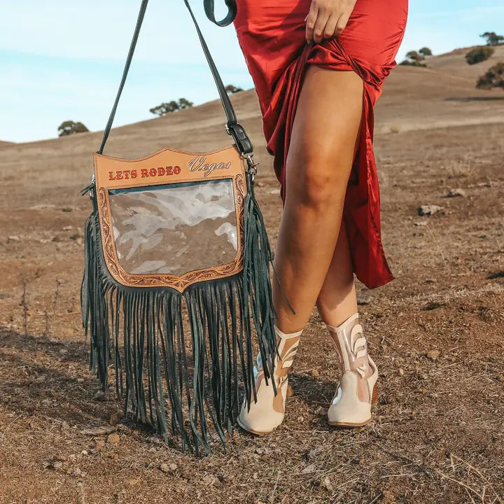 Lets Rodeo Vegas Cross Body Clear Purse