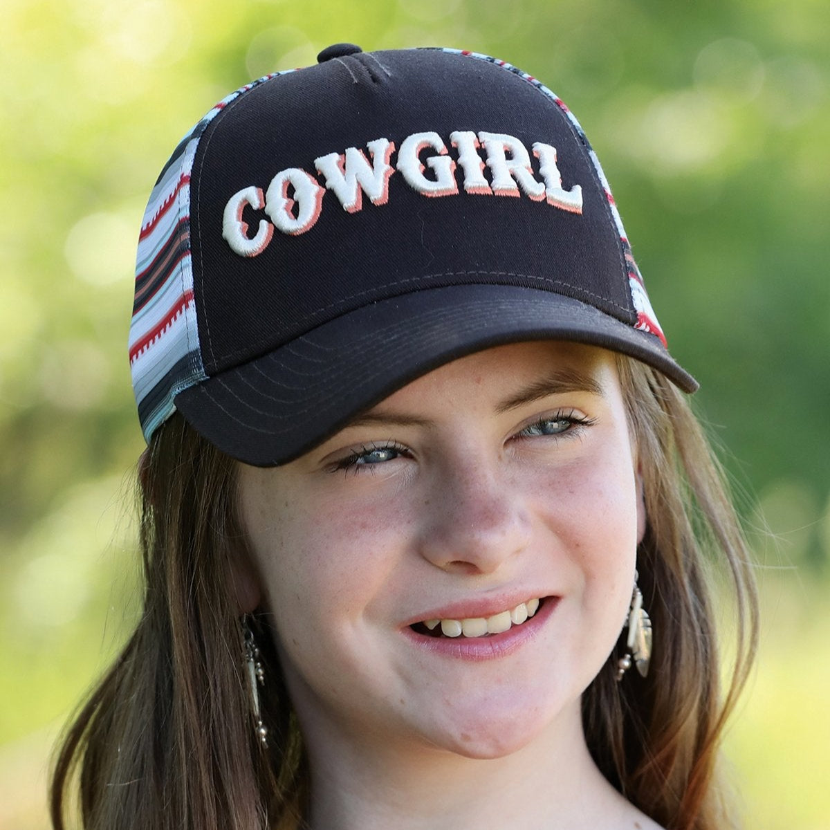 Cruel Girls Youth Cowgirl Trucker Cap in Brown