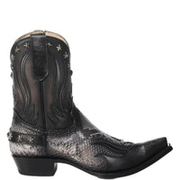 Corral Men's Natural Python Snip Toe Boot in Black