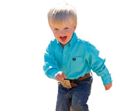 Cinch Baby & Toddler Boy's L/S Solid Turquoise Button Down Shirt