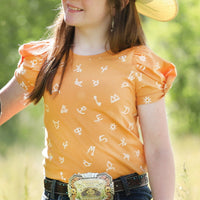 Cruel Girl's Youth Branded T-Shirt in Gold