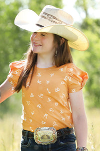 Cruel Girl's Youth Branded T-Shirt in Gold