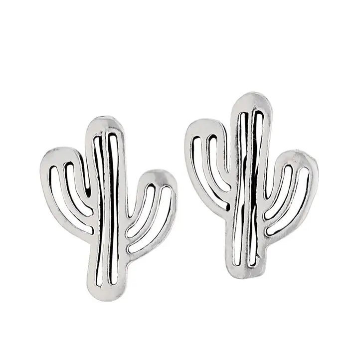 Saguaro Cacti Sterling Silver Studs