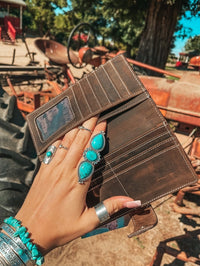 The Lancaster Cowhide Leather Tooled Wallet