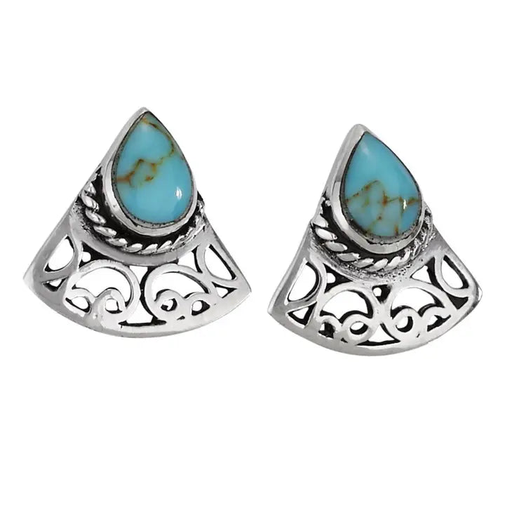 Sedona Turquoise Sterling Silver Studs