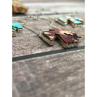 16" Handmade Thunderbird Sterling Silver Necklace in Dahlia Rose