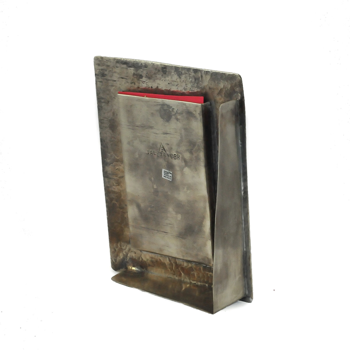 5X7 Dimpled Frame With Turquoise Stones By J. Alexander Rustic Silver