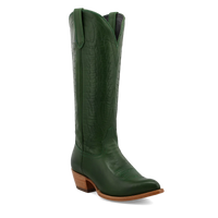 Black Star Women's 15" Snip Toe Boot in Emerald Green
