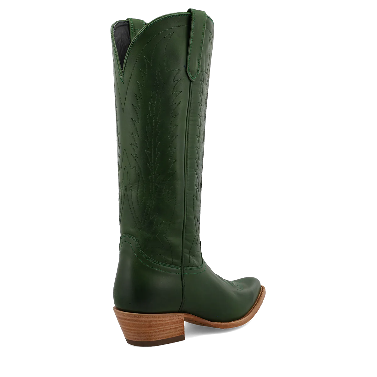 Black Star Women's 15" Snip Toe Boot in Emerald Green