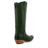 Black Star Women's 15" Snip Toe Boot in Emerald Green
