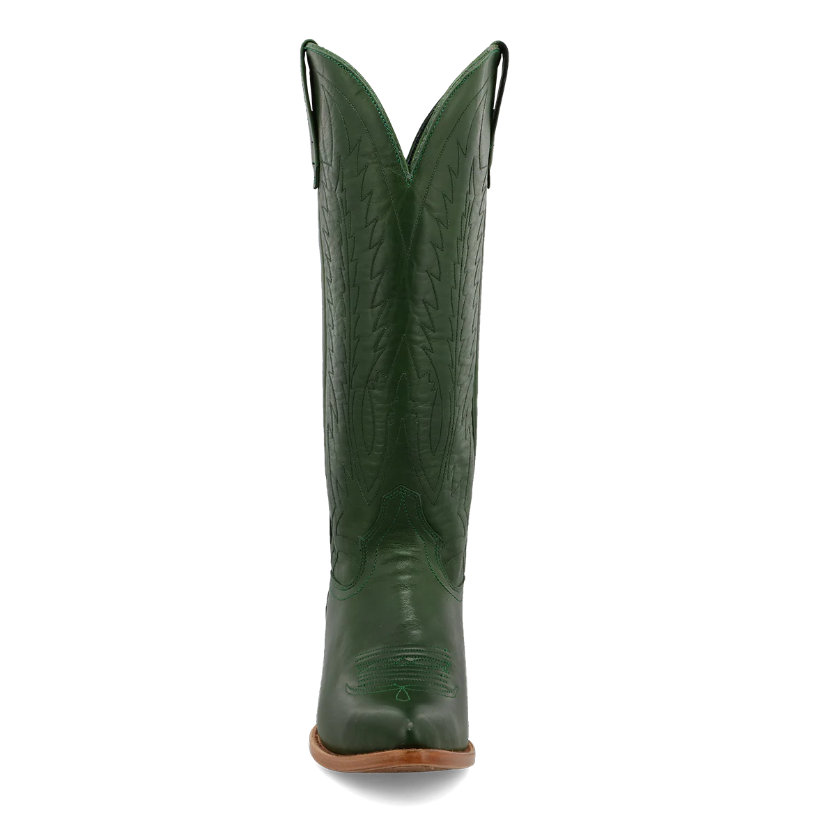 Black Star Women's 15" Snip Toe Boot in Emerald Green