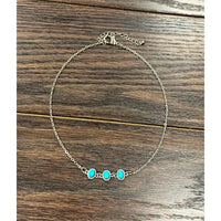 15" Handmade Sideways Oval Turquoise Necklace