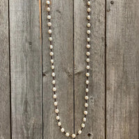 J Forks Pearl & Brown Pin Shell Wrap Necklace