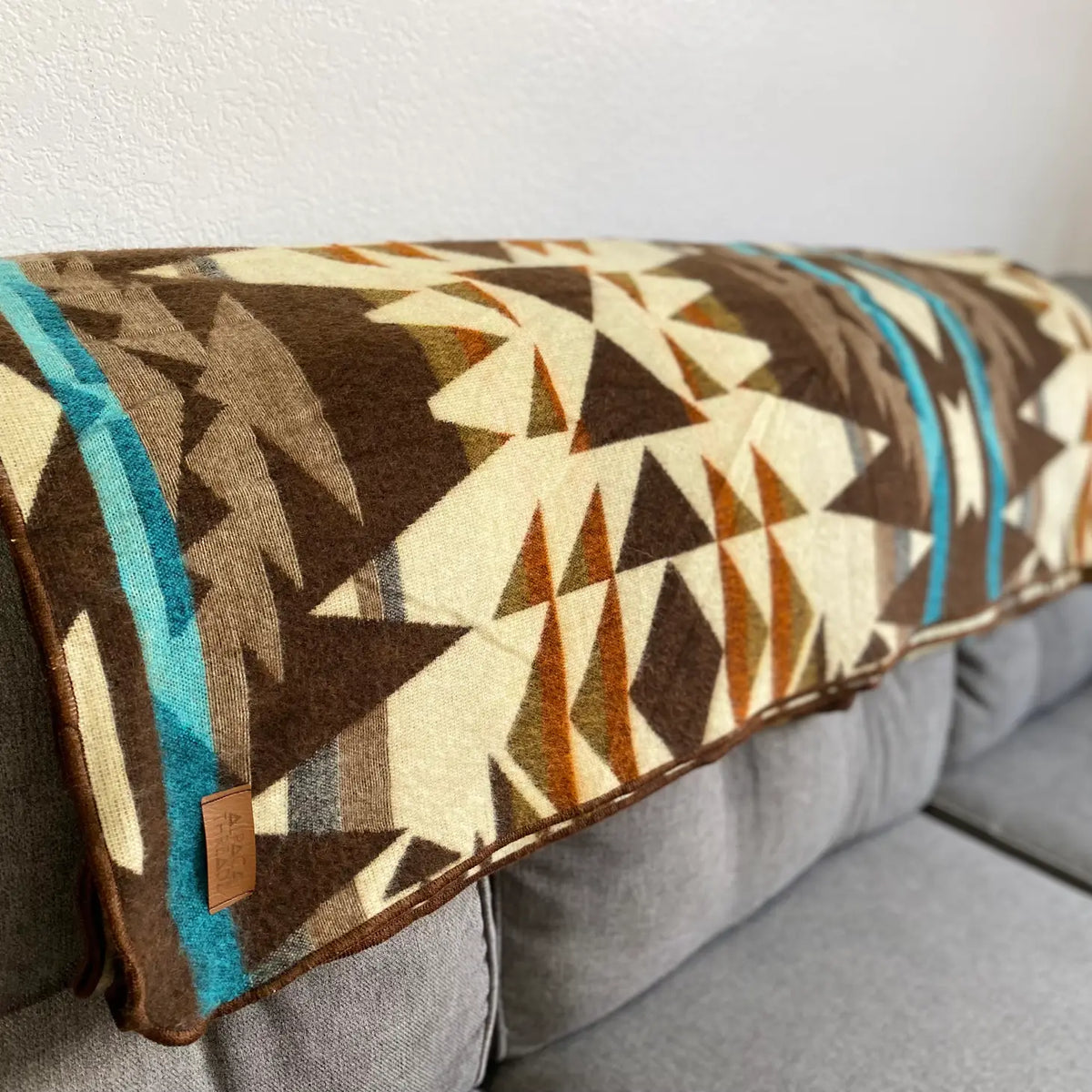 Andean Alpaca Wool Blanket-Cowboy