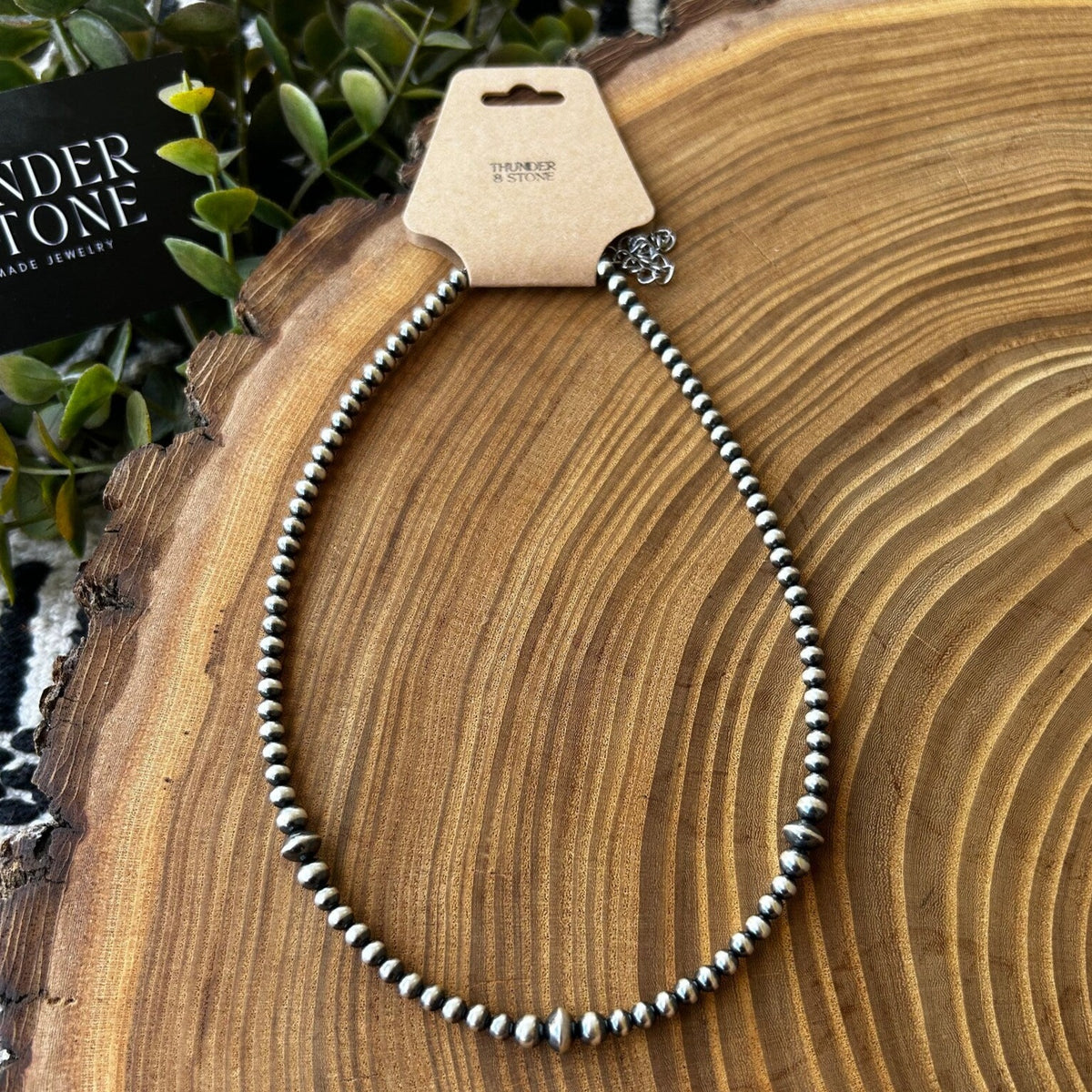 14" Genuine Silver Navajo Pearl Triple Saucer Necklace