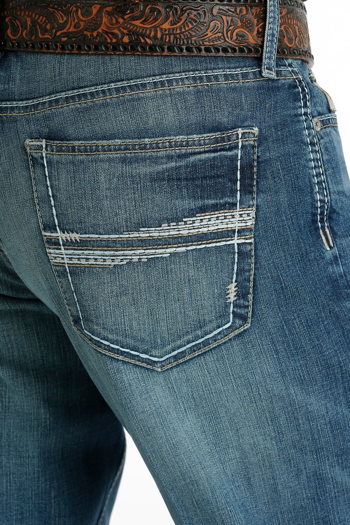 Cinch Men's Grant Relaxed Fit Bootcut Jean in Medium Stonewash