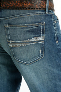 Cinch Men's Grant Relaxed Fit Bootcut Jean in Medium Stonewash
