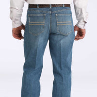 Cinch Men's White Label Relaxed Straight Jean in Medium Stonewash