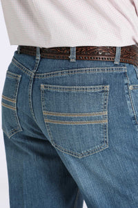 Cinch Men's White Label Relaxed Straight Jean in Medium Stonewash