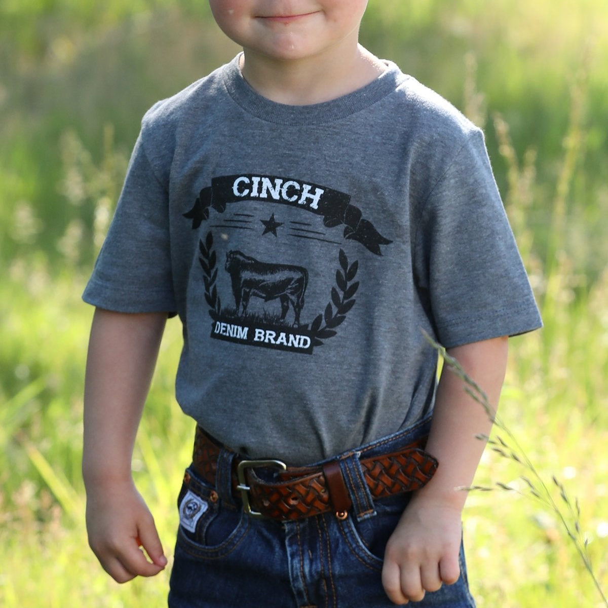 Cinch Baby & Toddler Boy's Denim Tee in Grey