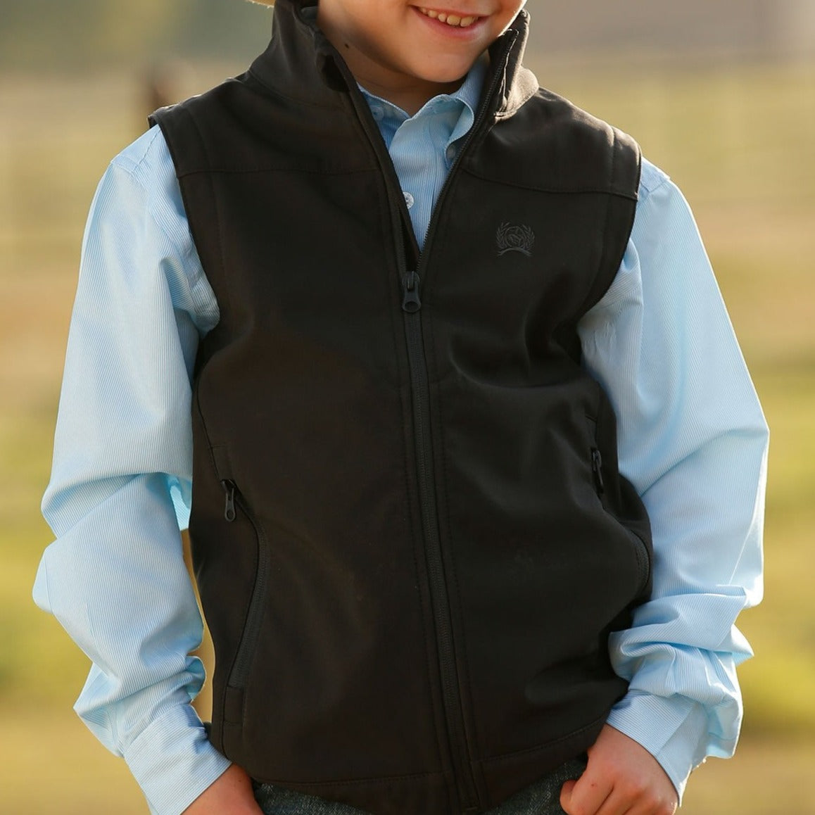 Cinch Boy's Bonded Vest in Black