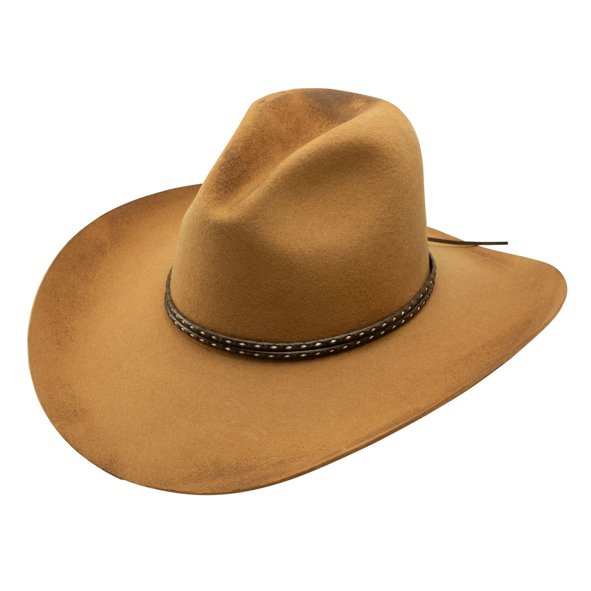 Stetson Sand Hollow Buffalo Fur Felt Western Hat in Toffee